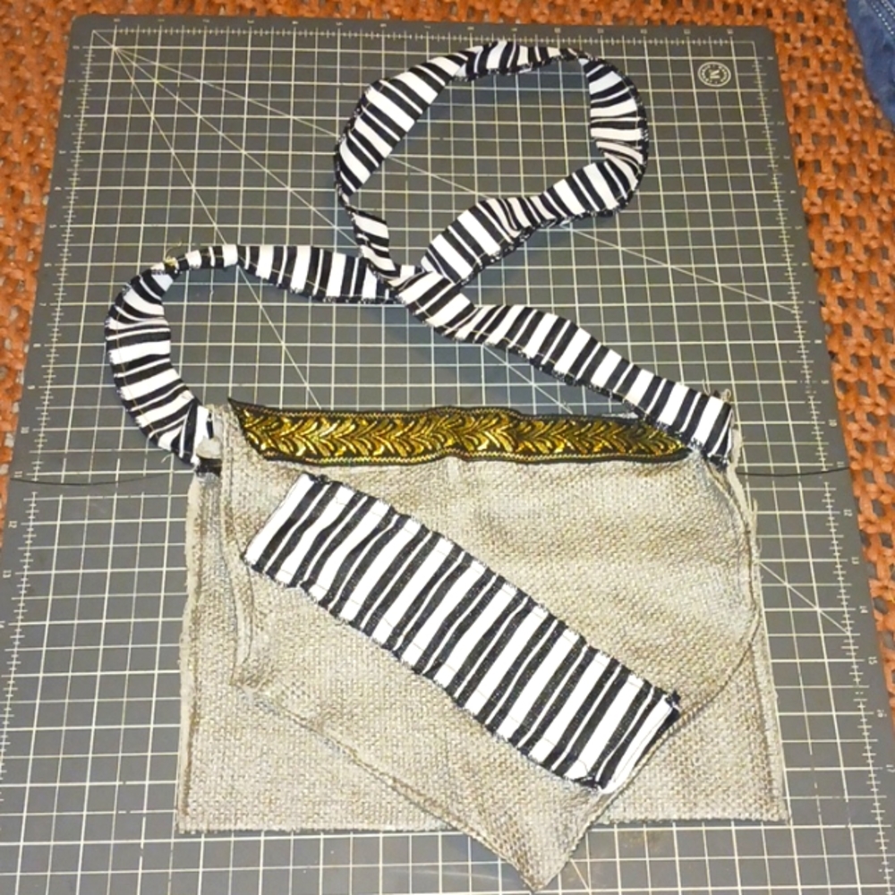 Silver, White & Black handmade purse